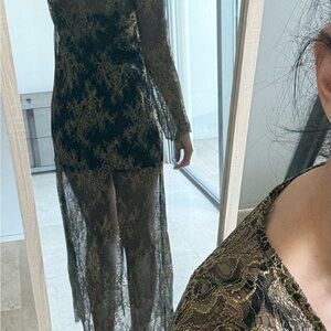 Black and Gold Lace Dress BCGB